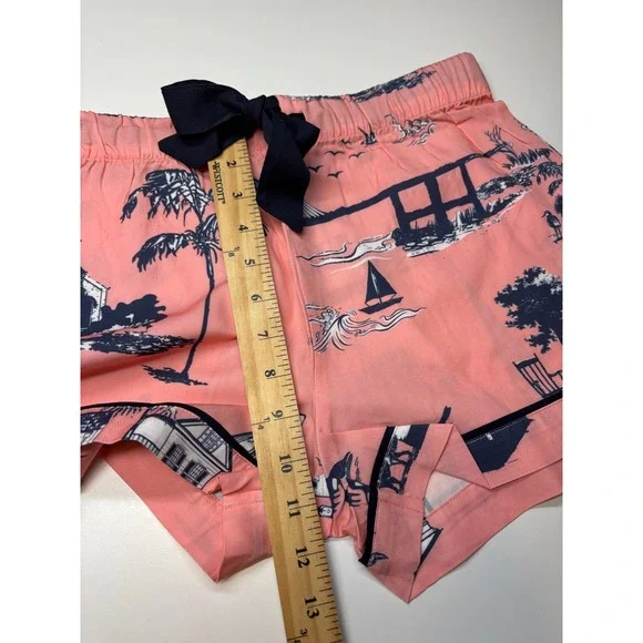 Katie Kime Pajama Set XXS Pink Charleston SC Toile Woven NWOT 2 Piece